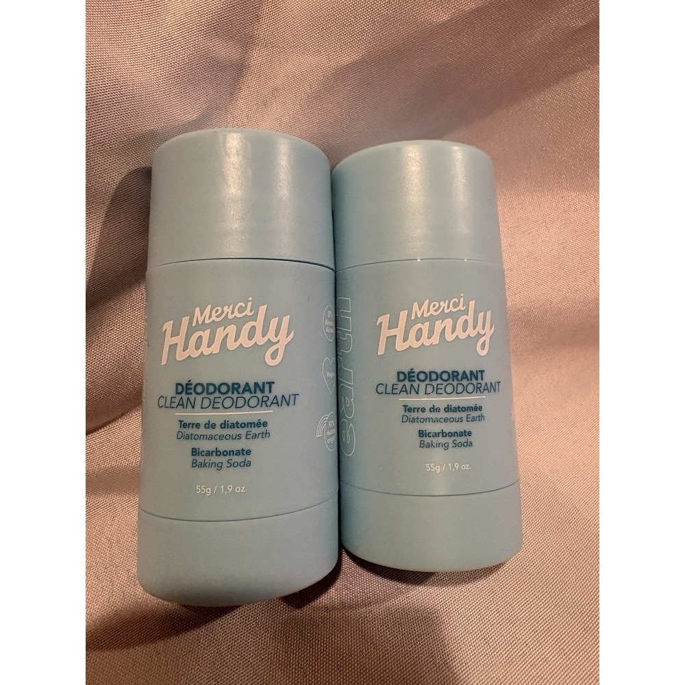 NEW Merci Handy Sun Deodorant 1.9 oz each 2 Pack EARTH Deodorant Vegan Natural
